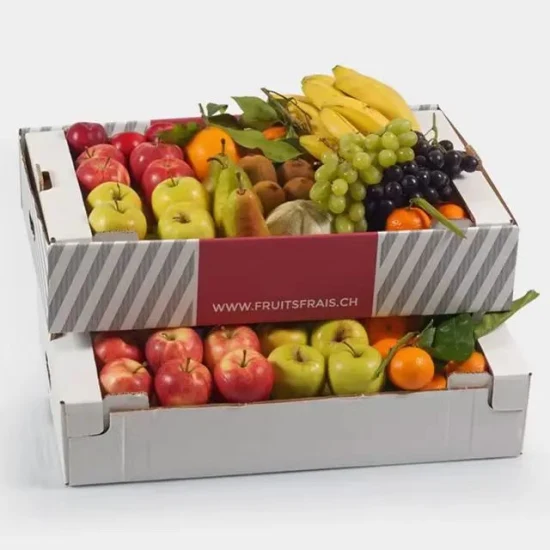 Imballaggio personalizzato di scatole di cartone ondulato per frutta, scatole di spedizione, scatole di cartone ondulato per frutta