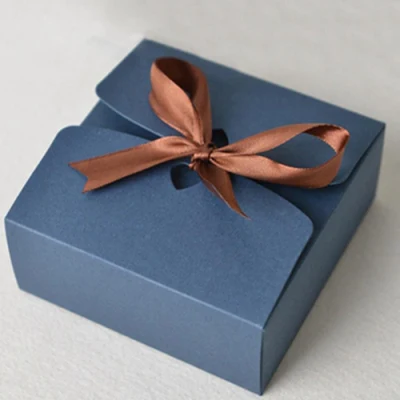 Confezione regalo personalizzata in carta Kraft con nastro, confezione regalo in cartone per compleanno festa di nozze