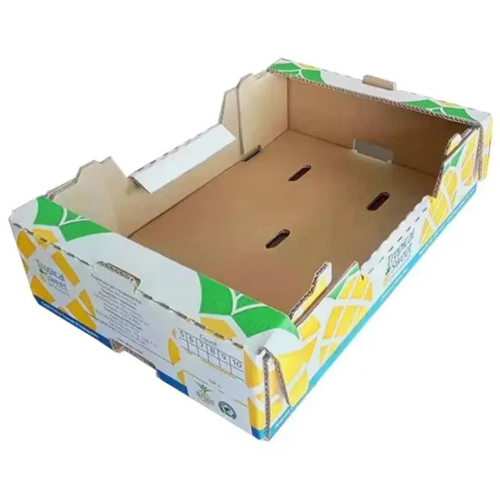 Scatole per frutta per imballaggi ondulati con inchiostro da stampa CMYK per la spedizione di prodotti in cartone isolante