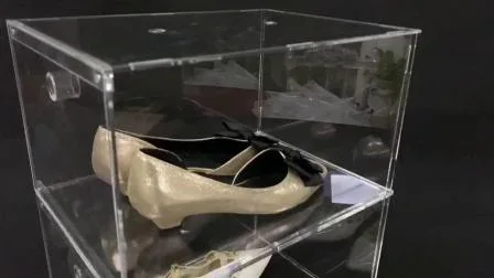 Scatola espositiva per scarpe Nike in acrilico rimovibile, trasparente, magnetico, rimovibile, all'ingrosso, con coperchio