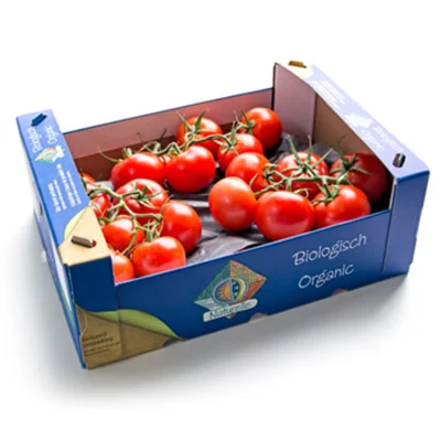 Scatola pieghevole in cartone ondulato OEM, imballaggi per frutta e verdura fresca, scatola per verdure ondulata