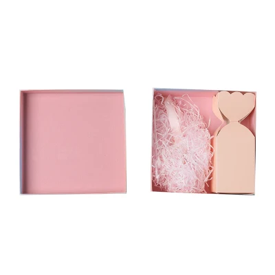 Confezione regalo di lusso personalizzata per matrimonio, compleanno, festa, confezione regalo in cartone rosa con coperchio